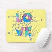 LIEBE Moderne Gelbe Blume Grafische Unique Mouse P Mousepad (Mit Mouse)