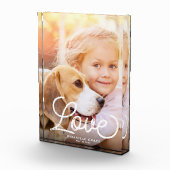 Liebe Moderne Kalligrafie Einfache Familienhaltung Fotoblock (Rechts)