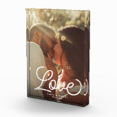 LIEBE Moderne Kalligrafie Einfache Hochzeitssache Fotoblock (Rechts)