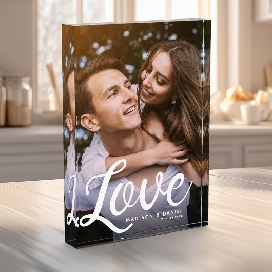 Liebe Moderne Kalligraphie Einfache Valentine Fotoblock