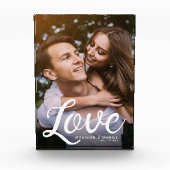 Liebe Moderne Kalligraphie Einfache Valentine Fotoblock (Vorderseite)