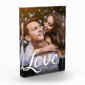 Liebe Moderne Kalligraphie Einfache Valentine Fotoblock (Links)