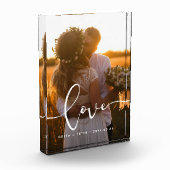 Liebe Moderne Kalligraphie-Overlay-Hochzeit Fotoblock (Links)