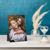 LIEBE Moderne Kalligraphie Valentine Foto Keepake Fotoplatte (Seite)