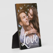 LIEBE Moderne Kalligraphie Valentine Foto Keepake Fotoplatte (Seite)