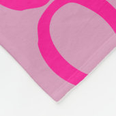 Liebe Moderne rosa-pinke Typografie Fleecedecke (Ecke)