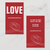 Liebe Moderne Rote Loopy Visitenkarte (Vorne/Hinten)