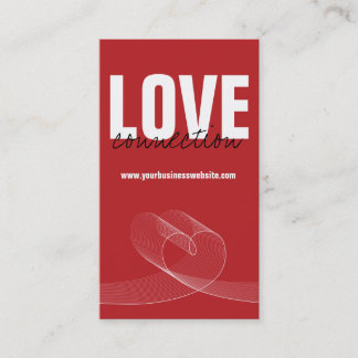 Liebe Moderne Rote Loopy Visitenkarte