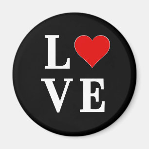 LIEBE Moderne Schwarz und Weiß Magnet