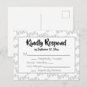 Liebe Moderne Script Typografy UAWG Einladungspostkarte (Vorne/Hinten)
