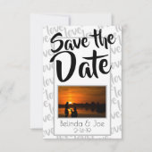 Liebe Moderne Skripttypografie Save The Date (Vorderseite)