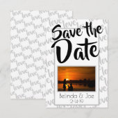 Liebe Moderne Skripttypografie Save The Date (Vorne/Hinten)