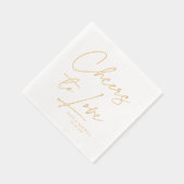 Liebe Moderne SkriptWedding Servietten Mit Folie (Rechts)