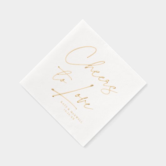 Liebe Moderne SkriptWedding Servietten Mit Folie (Rechts)