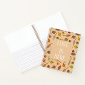 Liebe Moderne stilvolle Herbst beige orange Notizblock (Innenseite)