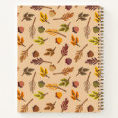 Liebe Moderne stilvolle Herbst beige orange Notizblock (Rückseite)