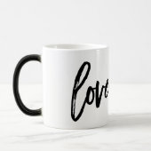 Liebe Moderne Trendschrift Typografie Typ Black Verwandlungstasse (Links)