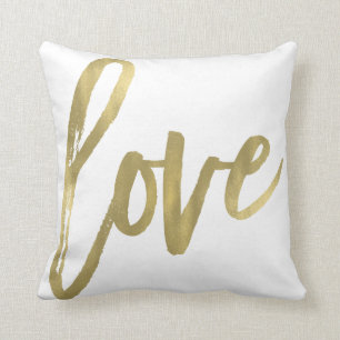 Liebe moderne trendy Schrift-Typografie Typ Gold Kissen