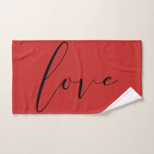 Liebe Moderne, trendy Script Typografie JEDE FARBE Badhandtuch Set (Handtuch)