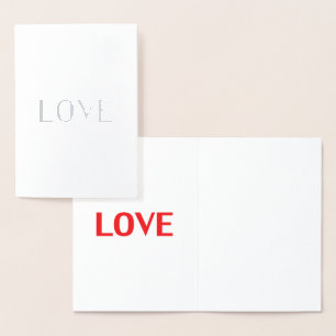 Liebe Moderne Typografie minimalistisch elegant Folienkarte