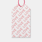 LIEBE Moderne Typografie Red Hot Valentine Fun Geschenkanhänger (Vorderseite)