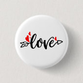 Liebe-Moderne Typografie - Valentindesign Button (Vorderseite)