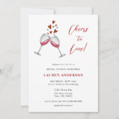 Liebe Moderne Weinverkostung Brautparty Einladung (Vorderseite)