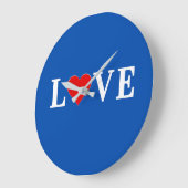 LIEBE Moderner Chic Große Wanduhr (Winkel)