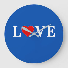 LIEBE Moderner Chic Große Wanduhr