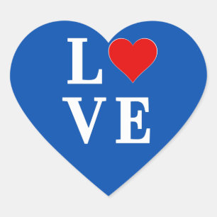 LIEBE Moderner Chic Herz-Aufkleber