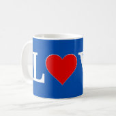 LIEBE Moderner Chic Kaffeetasse (Vorderseite Links)