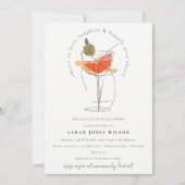 Liebe Moderner Cocktail Brautparty Einladung (Vorderseite)