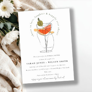Liebe Moderner Cocktail Polterabend Einladung