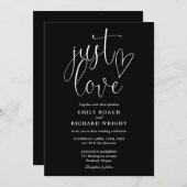 Liebe Moderner QR-Code Schwarz-Weiß-Hochzeit Einladung (Vorne/Hinten)