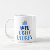 Liebe | Moderner Spaß Hanukkah Kaffeetasse (Links)