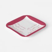 Liebe Modernes Chic Script Viva Magenta Pappteller (Gewinkelt)