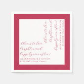 Liebe Modernes Drehbuch Viva Magenta Serviette (Vorderseite)