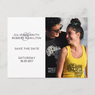 Liebe   Modernes Foto Save the Date Postkarte