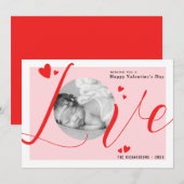 Liebe Modernes Foto zum Valentinstag Feiertagskarte (Vorne/Hinten)