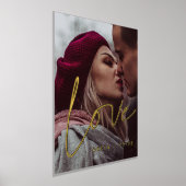 Liebe Modernes Kalligraphiepaar Foto Gold Foliendrucke (Ablage )