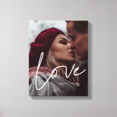 Liebe Modernes Kalligraphiepaar Foto Leinwanddruck (Vorderseite)