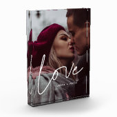 Liebe - Modernes Kalligraphiepaar Fotoblock (Links)