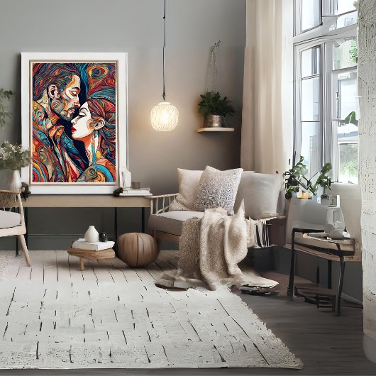 Liebe Modernes Kunstposter Poster