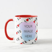 LIEBE Modernes, personalisiertes 2-Zoll-Foto Tasse (Links)