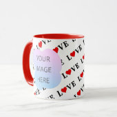 LIEBE Modernes, personalisiertes 2-Zoll-Foto Tasse (Vorderseite Links)