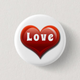 Liebe Modernes Rotes Herz Button