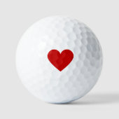 Liebe Modernes Rotes Herz Golfball (Vorderseite)