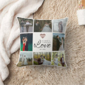 Liebe Modernes, schicke Foto Collage Grid Herzstüc Kissen (Decke)