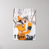 Liebe Modernes Skript Couple Foto Elegante Leinwanddruck (Vorderseite)