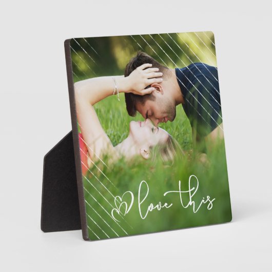 Liebe | Modernes Urban Lässig Script Foto Fotoplatte (Vorderseite)